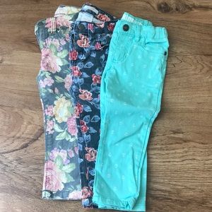 3 girls 2t stretchy jeans. Joe fresh & Carter’s
